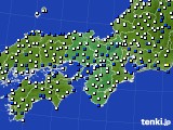 近畿地方のアメダス実況(風向・風速)(2023年10月21日)