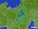 滋賀県のアメダス実況(風向・風速)(2023年10月21日)
