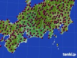 2023年10月22日の東海地方のアメダス(日照時間)