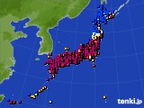 アメダス実況(日照時間)(2023年10月22日)