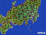 関東・甲信地方のアメダス実況(日照時間)(2023年10月24日)