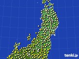 東北地方のアメダス実況(気温)(2023年10月24日)