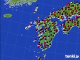 九州地方のアメダス実況(日照時間)(2023年10月25日)