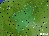 群馬県のアメダス実況(日照時間)(2023年10月25日)