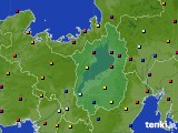 滋賀県のアメダス実況(日照時間)(2023年10月25日)