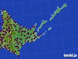 2023年10月25日の道東のアメダス(日照時間)