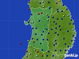 2023年10月27日の秋田県のアメダス(日照時間)