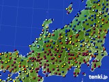 2023年10月29日の北陸地方のアメダス(日照時間)