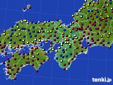 近畿地方のアメダス実況(日照時間)(2023年10月29日)