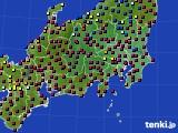 関東・甲信地方のアメダス実況(日照時間)(2023年10月30日)