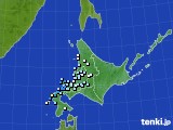 北海道地方のアメダス実況(降水量)(2023年11月01日)