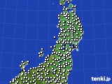 東北地方のアメダス実況(風向・風速)(2023年11月02日)