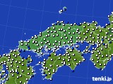 中国地方のアメダス実況(風向・風速)(2023年11月05日)