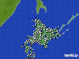 2023年11月07日の北海道地方のアメダス(風向・風速)