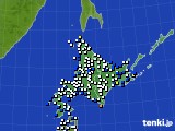 北海道地方のアメダス実況(風向・風速)(2023年11月10日)