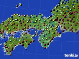 2023年11月13日の近畿地方のアメダス(日照時間)
