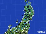 2023年11月13日の東北地方のアメダス(気温)