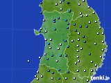 秋田県のアメダス実況(気温)(2023年11月13日)