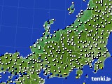2023年11月17日の北陸地方のアメダス(風向・風速)
