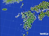 九州地方のアメダス実況(風向・風速)(2023年11月17日)