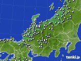 北陸地方のアメダス実況(降水量)(2023年11月18日)