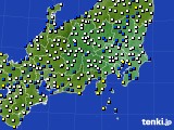 関東・甲信地方のアメダス実況(風向・風速)(2023年11月18日)