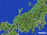 2023年11月18日の北陸地方のアメダス(風向・風速)
