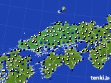 2023年11月18日の中国地方のアメダス(風向・風速)