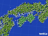 四国地方のアメダス実況(風向・風速)(2023年11月18日)