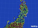 東北地方のアメダス実況(日照時間)(2023年11月19日)