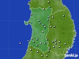 秋田県のアメダス実況(降水量)(2023年11月20日)