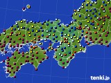 2023年11月20日の近畿地方のアメダス(日照時間)