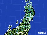 2023年11月20日の東北地方のアメダス(気温)