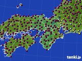 2023年11月21日の近畿地方のアメダス(日照時間)