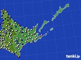 道東のアメダス実況(風向・風速)(2023年11月21日)