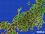 2023年11月23日の北陸地方のアメダス(日照時間)
