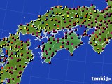 2023年11月23日の四国地方のアメダス(日照時間)