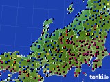 2023年11月24日の北陸地方のアメダス(日照時間)