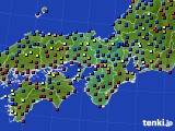 2023年11月24日の近畿地方のアメダス(日照時間)