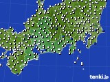 2023年11月26日の東海地方のアメダス(風向・風速)