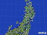 東北地方のアメダス実況(風向・風速)(2023年11月28日)