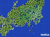 関東・甲信地方のアメダス実況(風向・風速)(2023年11月28日)