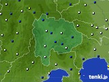 2023年11月28日の山梨県のアメダス(風向・風速)