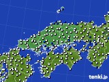 2023年11月29日の中国地方のアメダス(風向・風速)