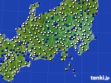 2023年11月30日の関東・甲信地方のアメダス(風向・風速)