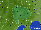 2023年11月30日の山梨県のアメダス(風向・風速)