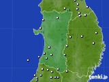秋田県のアメダス実況(降水量)(2023年12月03日)