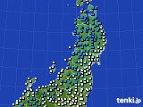 東北地方のアメダス実況(気温)(2023年12月03日)