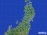 東北地方のアメダス実況(気温)(2023年12月07日)