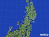 東北地方のアメダス実況(風向・風速)(2023年12月07日)